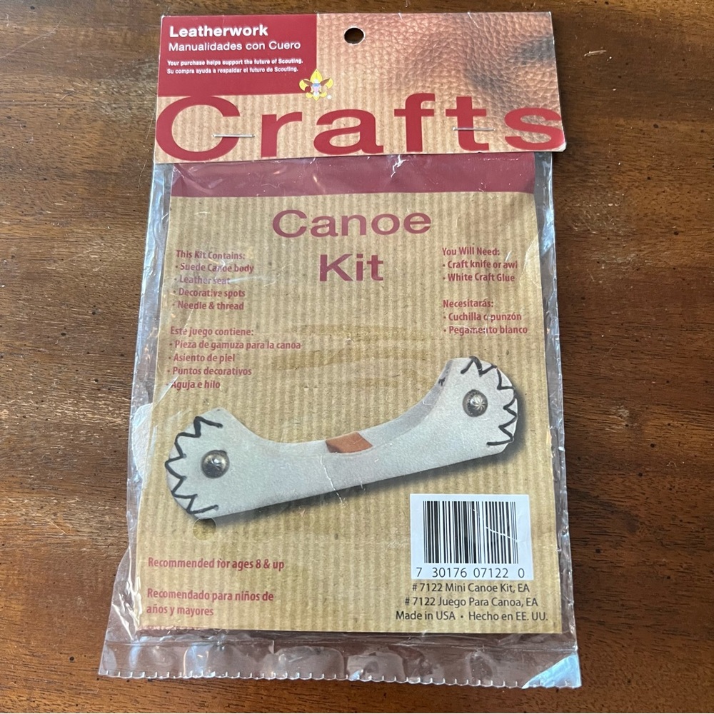Leatherwork Craft Kit Canoe Boy Scout Project